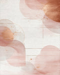 Abstract Blush Geometric Watercolor Burst Rug - Cutout View