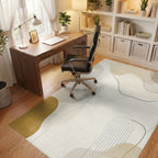 Abstract Earth Tones Organic Shapes Rug Office View