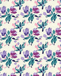 Abstract Floral Garden Pattern Rug - Cutout View