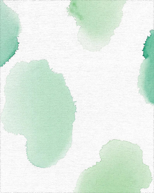 Abstract Green Watercolor Splatter Rug - Cutout View