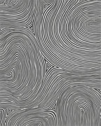 Abstract Lines Organic Pattern Rug - Cutout View