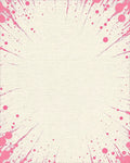 Abstract Pink Splatter Burst Rug - Cutout View