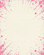 Abstract Pink Splatter Burst Rug - Cutout View