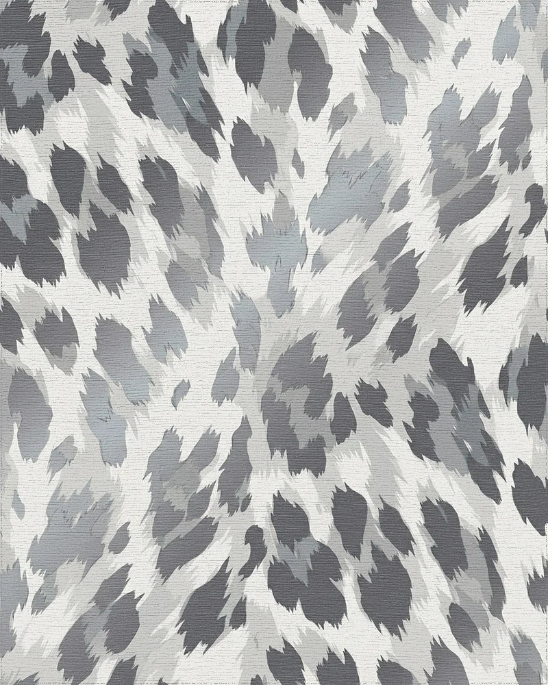 Abstract Spotted Gray White Rug - Cutout View