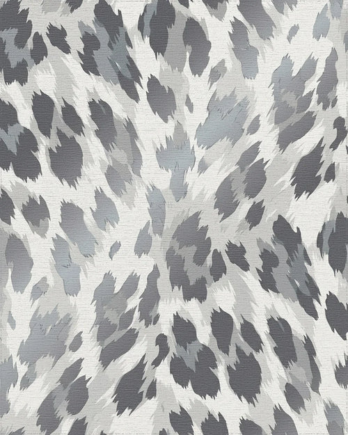 Abstract Spotted Gray White Rug - Cutout View