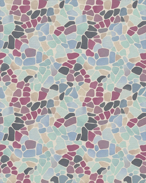 Abstract Stone Mosaic Color Mix Rug - Cutout View