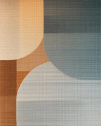 Abstract Warm Cool Gradient Circles Rug - Cutout View