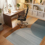 Abstract Warm Cool Gradient Circles Rug - Office View