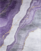 Amethyst Geode Marble Pattern Rug - Cutout View