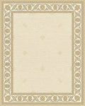 Antique Cream Floral Border Rug - Cutout View