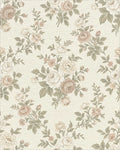 Antique Cream Floral Branch Garland Rug - Cutout View