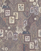 Antique Floral Botanical Collection Collage Rug - Cutout View