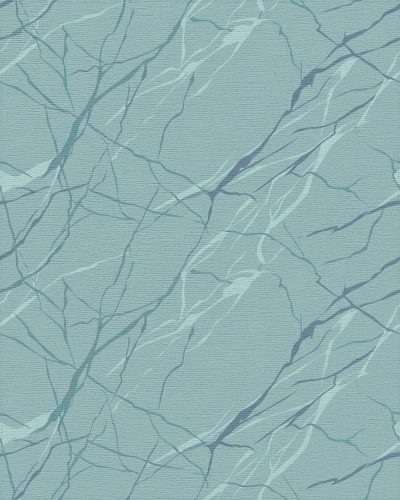 Aqua Blue Marble Vein Rug - Cutout View