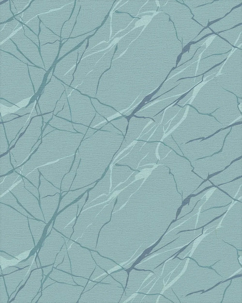 Aqua Blue Marble Vein Rug - Cutout View