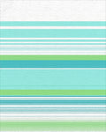 Aqua Teal Lime Striped Horizon Rug - Cutout View