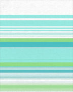 Aqua Teal Lime Striped Horizon Rug - Cutout View