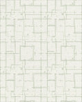 Architectural Blueprint Grid Square Rug - Cutout View