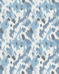 Arctic Blue Camouflage Abstract Splatter Rug - Cutout View
