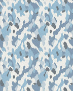 Arctic Blue Camouflage Abstract Splatter Rug - Cutout View