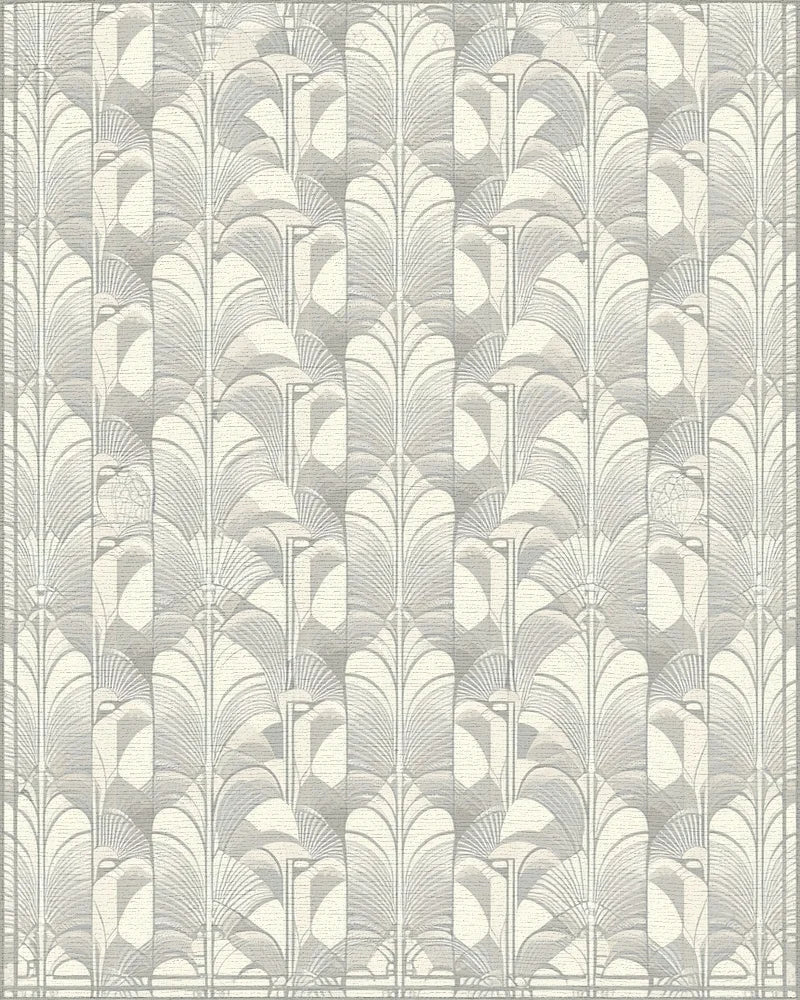 Art Deco Fan Pattern Geometric Rug - Cutout View