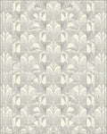 Art Deco Fan Pattern Geometric Rug - Cutout View