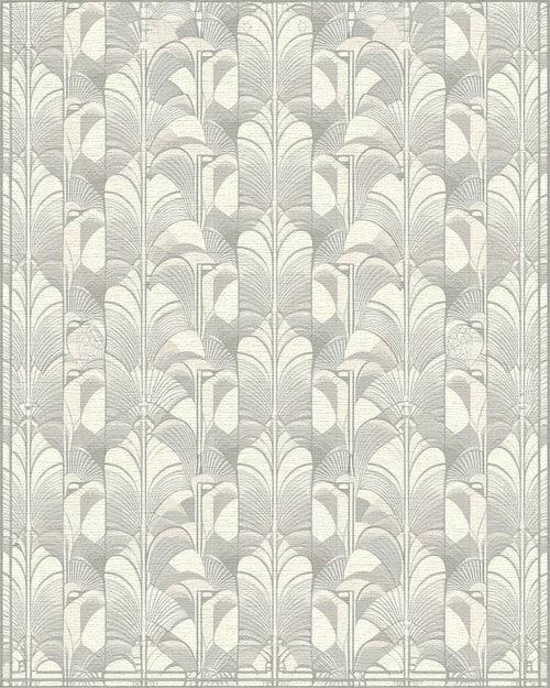 Art Deco Fan Pattern Geometric Rug - Cutout View