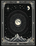 Art Deco Starry Moon Mountains Rug - Cutout View