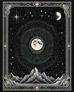 Art Deco Starry Moon Mountains Rug - Cutout View