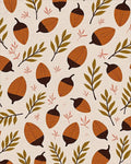 Autumn Acorn and Leaf Scatter Rug - Cutout View
