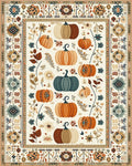 Autumn Pumpkin Patch Garden Pattern Rug - Cutout View