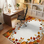 Autumn Pumpkins And Leafy Vines Design Rug - Office View