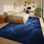 Sky Blue Indigo Rug - bedroom