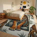 Majestic Tiger Ochre Area Rug - bedroom