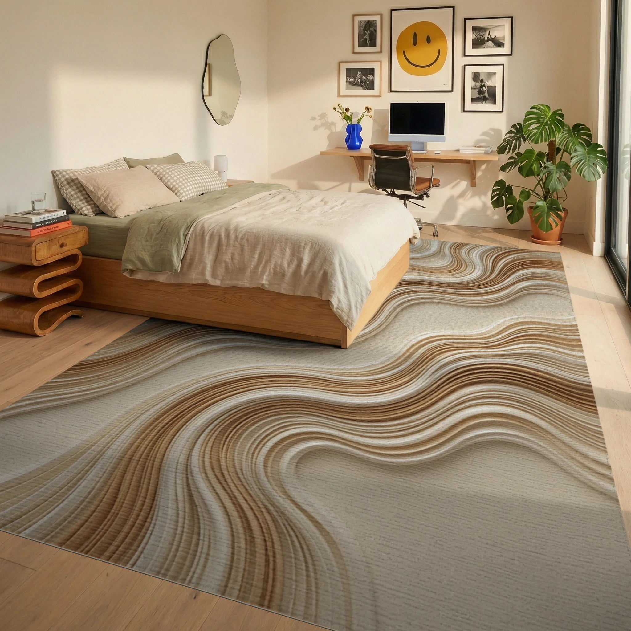 Overall Gestures Sense Rug - bedroom