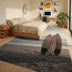 Beige Cream Sky Rug - bedroom