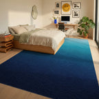 Farmhouse Navy Indigo Rug - bedroom
