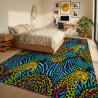 Magenta Yellow Dense Rug - bedroom