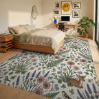 Lavender Forest Pink Rug - bedroom
