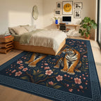 Tiger And Plum Blossom Slate Rug - bedroom