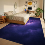 Blue Purple Silver Rug - bedroom