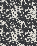 Black and Cream Spotted Texture Rug - Cutout View