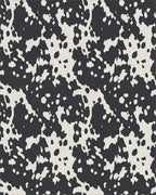 Black and Cream Spotted Texture Rug - Cutout View
