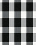 Black Gray Checkered Rug - Cutout View