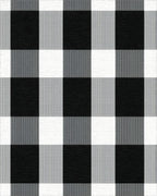 Black Gray Checkered Rug - Cutout View