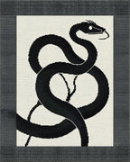 Black Serpent Yin Yang Rug - Cutout View