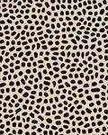 Black Spots On Beige Background Rug - Cutout View