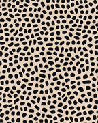 Black Spots On Beige Background Rug - Cutout View