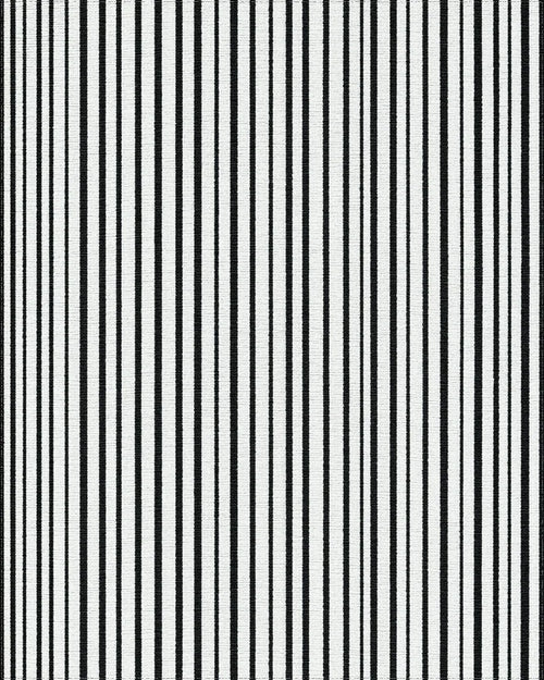 Black White Vertical Stripe Rug - Cutout View