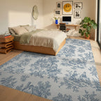 Blue Countryside Scenic Pastoral Life Rug Bedroom View