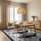 Blue Whale Aquatic Scene Tapestry Rug - Dining Room View